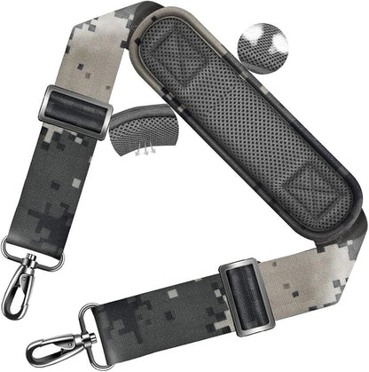 ZINZ Shoulder Strap Universal Bag Strap - 78" Ultra-Thick Padded with Dual Balanced Adjustable Buckles for Briefcase, Travel, Sports, Laptop, Crossbody Bag，Camouflage Gray