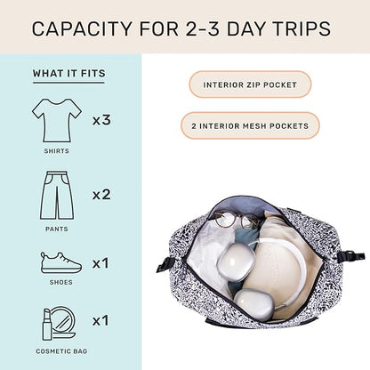 Jadyn Lola Travel Bag, Weekender/Overnight Duffel, Gym Tote Bag for Women, Men