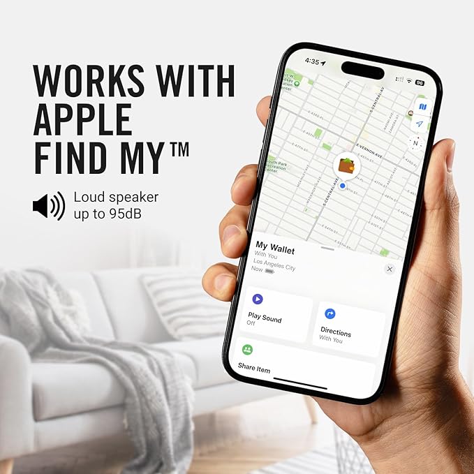 Ridge Wallet Tracker Card - Tile Slim Tracking Card Compatile with Apple Find My, Item Locator for Luggage Tags, Passports, Phone, IP68 Waterproof