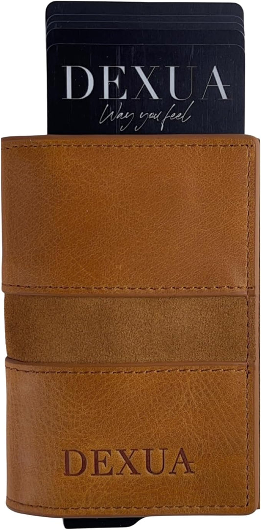 Mens Wallet, Premium Leather Slim Wallet, RFID Blocking Pop-Up Card Holder, Extra Credit Card Slots, Cash Slot, Magnetic Closure, Christmas Gift Ready Gift Box Included