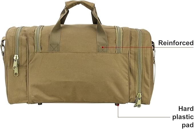 Tactical Travel Duffle Bag with Shoes Compartment Weekender Bags Carry On Overnight Bag For Men and Women Gym Sports Tote Pocket