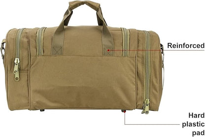 Tactical Travel Duffle Bag with Shoes Compartment Weekender Bags Carry On Overnight Bag For Men and Women Gym Sports Tote Pocket