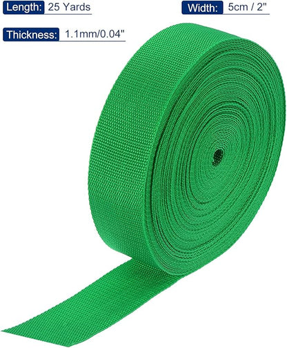 MECCANIXITY Lightweight Polypropylene Webbing Strap 2" 25 Yard Backpack Strapping Band Mint Green for Outdoor Luggage Cargo Straps