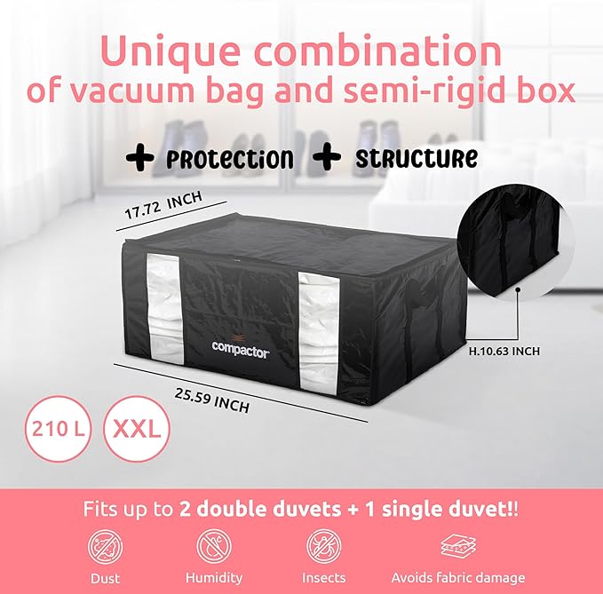 3D Vacuum Bags Semi Rigid… (Black | PARISIENNE, Value Pack)