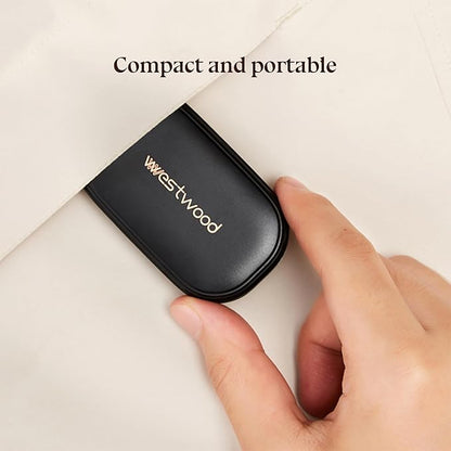 6-Compartment Pill Organizer - Small Compact Daily & Travel Pill Case Container for Vitamins, Medication and Supplements - Portable White Medicine Pill Box Holder with Stylish Cute Design