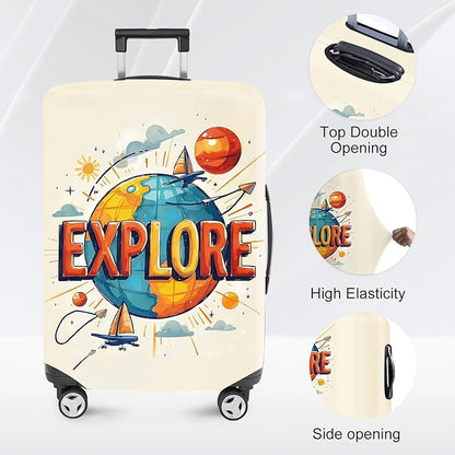 ANNA QUEEN Travel Luggage Cover Suitcase Protector Suitcase Cover Anti-Scratch,Stretchable Bag Cover Washable Durable Polyester