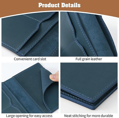 Jack&Chris Leather Passport Holder, Handmade Passport cover, Travel Wallet Cover Case for Men and Women, Leather Travel Documents Organizer Protector, JC107