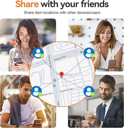 Air Tracker for Android or iOS, Dual System Both iOS and Android Tracker, Find My or Google'S Find Hub App, Smart Tracker Tags with Key Ring, Replaceable Battery, Key Finder/Luggage Tracker etc
