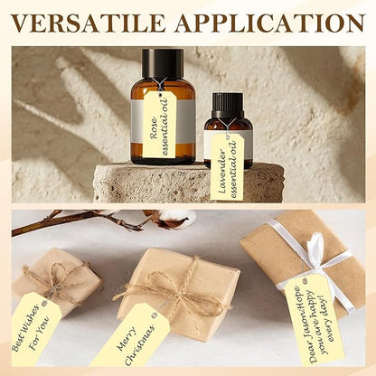 1000 pcs Paper Luggage Tags Ivory Paper Tags Shipping Tags with Wire 4 3/4" x 2 3/8" Blank Manila Hang Tags for Labeling White Labels with String Attached Wire Labels for Clothing Inventory