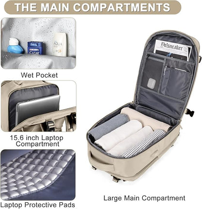 Large Travel Backpack For Women Men Airline Approved Carry On Backpack Flight Approved Waterproof Sports Luggage Backpack Casual Daypack Hiking Backpack