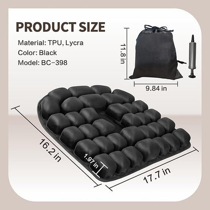 Inflatable Seat Cushion, Airplane Cushion Seat with Storage Bag, Travel Cushion for Airplane Seat, Seat Cushion for Flight, Wheelchair, Office Chair, Car