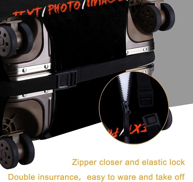 Personalized Luggage Suitcase Cover With Photo Dog Cat, Picture Custom Suitcase Cover, Custom Luggage Cover (XL (for 29--32 inch luggage))