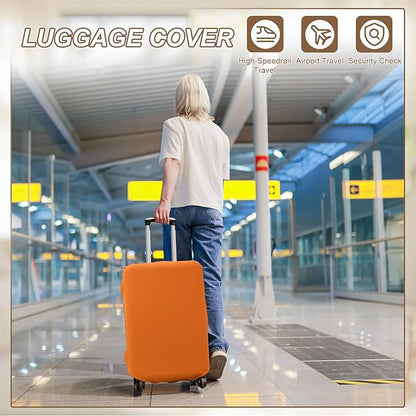 uxcell Luggage Cover for Suitcase Protector, Fit 21-25 Inch Luggage Elastic Suitcase Cover Scratch-Resistant Covers for Travel Business Trips, Navy Blue (M)
