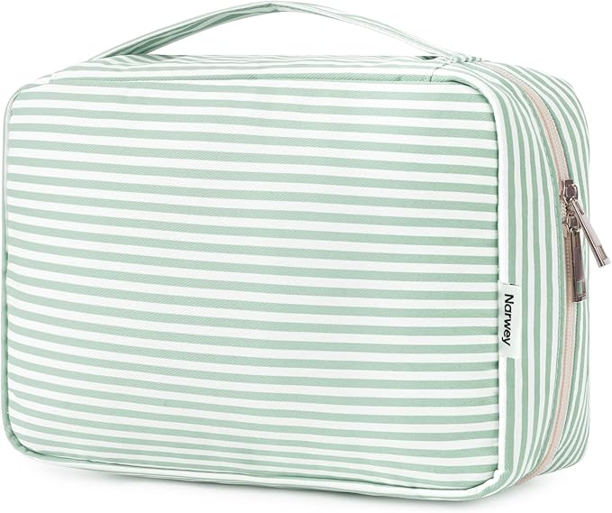 Narwey Small Hanging Travel Toiletry Bag for Women, Travel Bag for Toiletries, Makeup Bag Organizer Cosmetic Bags Make Up Bags for Girls