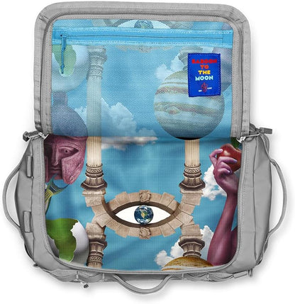 Baboon to the Moon Go-Bag Mini Duffle Bag - Detachable Straps, Small Gym Bag, Travel Duffel Bags for Women and Men, Duffle Bag for Travel, Backpack, Overnight Bag (Alloy)