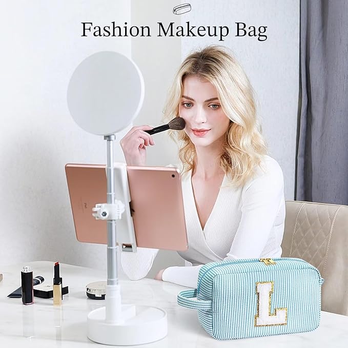 YOOLIFE Bridesmaid Proposal Gifts - Bridal Shower Gifts, Bridesmaid Gifts for Wedding Day, Initial Makeup Bags for Women O