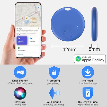 Smart Tags-4 Pack for Apple or Android Tracker Tags, Dual System Bluetooth Tracker, Works with Google'S Find Hub (Android) and Apple Find My (iOS), Item Finder for Keys, Item Locator
