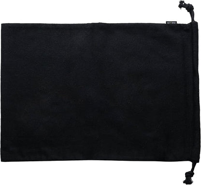 ZENPAC Shoe Bags for Storage, Black Duster Flannel Drawstring Pouch, Washable Breathable Cotton Fabric Cloth for Boots, Travel, Luggage, 12x17, 2 Pack