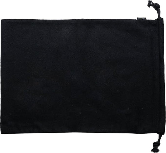 ZENPAC Shoe Bags for Storage, Black Duster Flannel Drawstring Pouch, Washable Breathable Cotton Fabric Cloth for Boots, Travel, Luggage, 12x17, 2 Pack