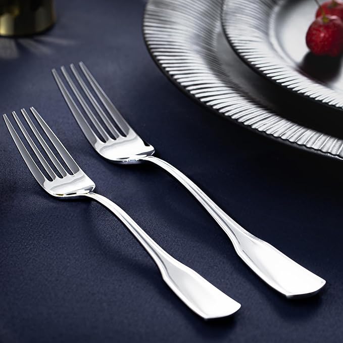 KINGSTONE 30-Piece Silverware Set, 18/10 Stainless Steel Flatware Set for 6, Tableware Cutlery Set, Utensil Sets for Home Restaurant, Mirror Finish, Dishwasher Safe