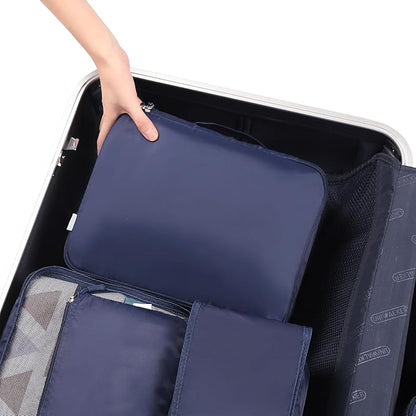 BAGAIL 8 Set Packing Cubes Luggage Packing Organizers for Travel Accessories-Indigo