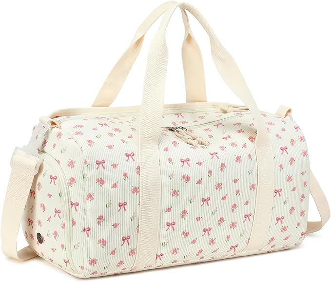 BLUBOON Duffle Bag Girls Kids Cute Gym Bag with Shoes Compartment & Wet Separation Waterproof Sports Overnight Travel Bag