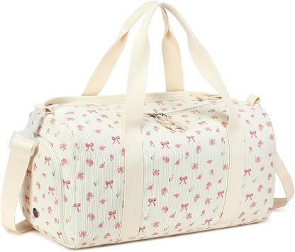 BLUBOON Duffle Bag Girls Kids Cute Gym Bag with Shoes Compartment & Wet Separation Waterproof Sports Overnight Travel Bag