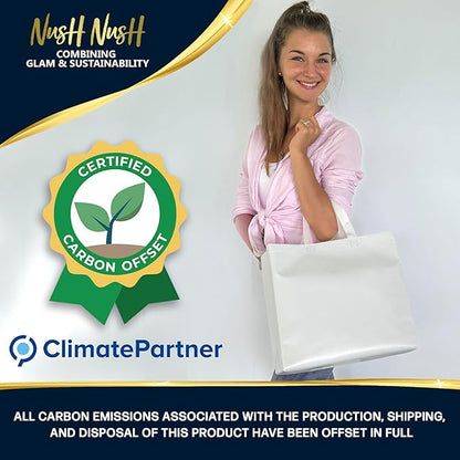 Nush Nush Large White Gift Bags Bulk - Set of 30 Reusable White Gift Bags Large Size With Handles - For Small Business Use, Wedding Gifts, Birthday Party Favor, Christmas, Holidays - 13x5x11 Size