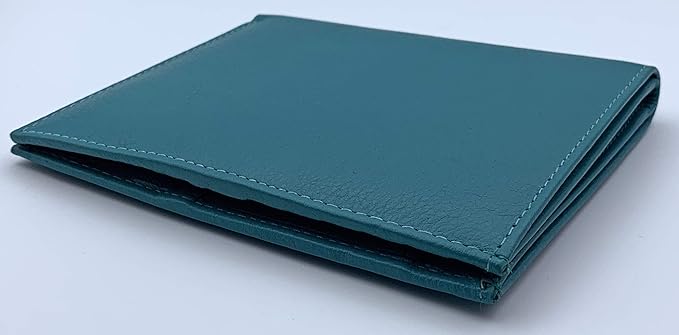 Teal RFID Genuine Leather Passport Wallet