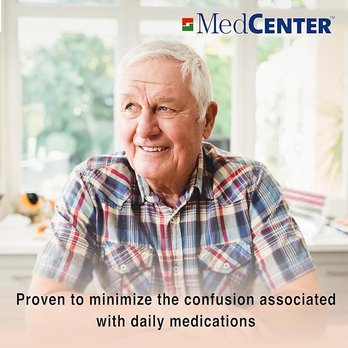 Medcenter Monthly Pill Organizer System 4 Times a Day, 31 Day Pill Organizer Box with Talking Alarm Reminding System, HSA/FSA Monthly Pill Box for Daily Medication, Gift for Mom, Dad, Elderly