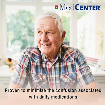 Medcenter Monthly Pill Organizer System 4 Times a Day, 31 Day Pill Organizer Box with Talking Alarm Reminding System, HSA/FSA Monthly Pill Box for Daily Medication, Gift for Mom, Dad, Elderly