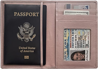 Personalized Monogrammed Blush Leather RFID Passport Wallet