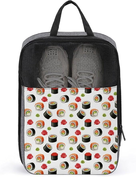 Dust-Proof Travel Shoe Bag Sushi Food Sneakers Packing Organizer Portable Shoe Packing Bag Travel Essentials