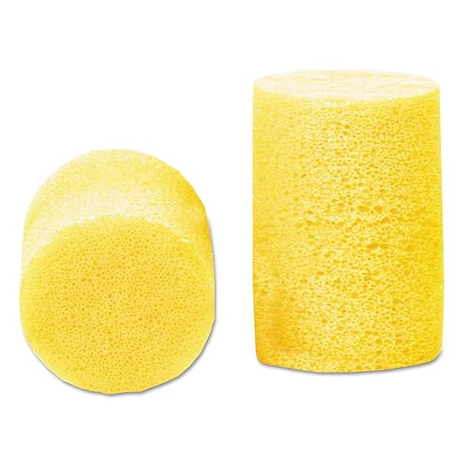 3M 3101001 E·A·R Classic Earplugs, Pillow Paks, Uncorded, PVC Foam, Yellow, 200 Pairs