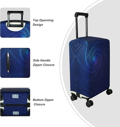 Explore Land Travel Luggage Cover Suitcase Protector Fits 27-30 Inch Case (Gyrotropic, L)