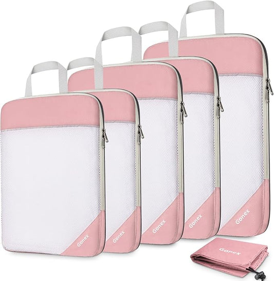 Compression Packing Cubes, Gonex Extensible Storage Mesh Bags Organizers