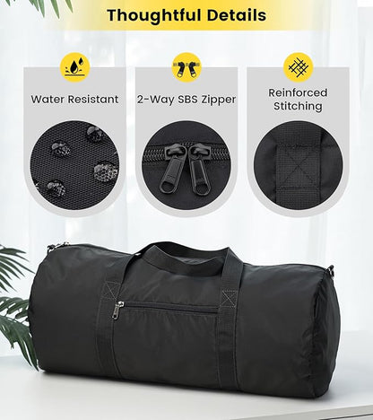 Vorspack Duffel Bag 20-24-28 Inches Foldable Gym Bag for Men Women Duffle Bag Lightweight with Inner Pocket for Travel Sports