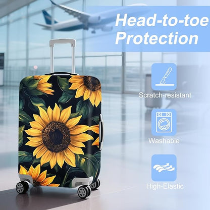 ANNA QUEEN Travel Luggage Cover Suitcase Protector Suitcase Cover Anti-Scratch,Stretchable Bag Cover Washable Durable Polyester