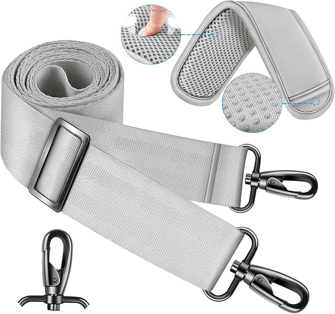ZINZ 60 Inch Shoulder Strap with Removable Ultra-Thick Pad, Adjustable Buckles Shoulder Crossbody Strap for Luggage Bag
