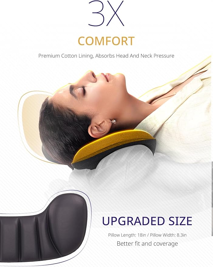 Travel Pillow, Airplane Neck Pillow for Long Flight, Oversized Head Strap with 3D Eye Mask for Sleep, 360°Support Headrest, Stop Bobblehead, Ultimate Travel Essentials for Men Women Grey