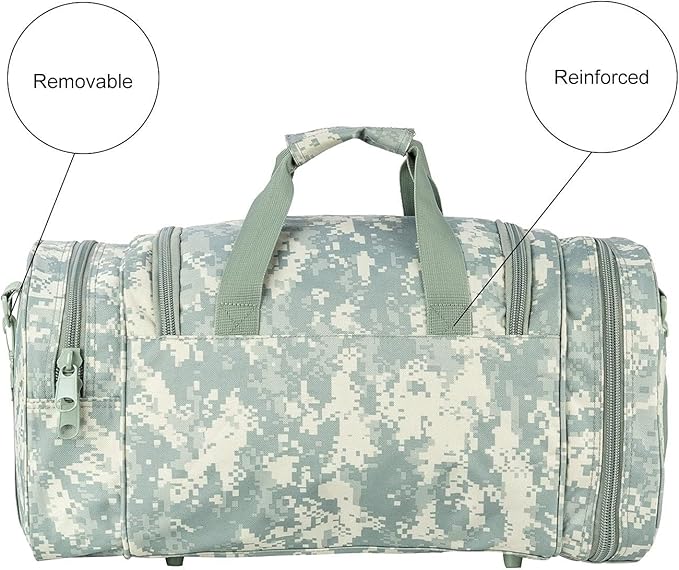 Gym Bag Duffle Bags for Men Women with Shoes Compartment Sport Weekend Travel Overnight Carry On Bag for Tactical Military Travel Work Out Bags (ACCamo)