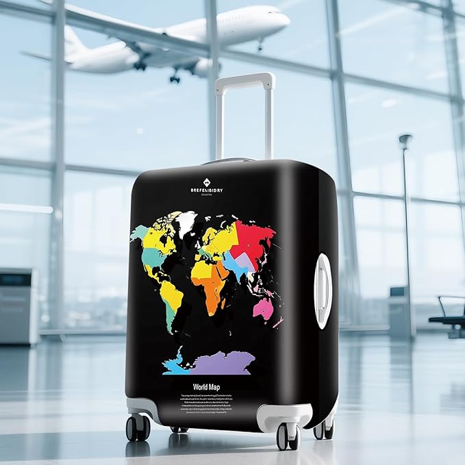 ANNA QUEEN Travel Luggage Cover Suitcase Protector Suitcase Cover Anti-Scratch,Stretchable Bag Cover Washable Durable Polyester with Elastic Hem with Zipper Closure