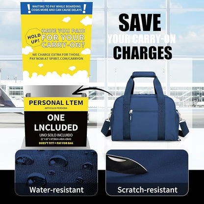 SeaRock 14 inch Small Gym Bag for Women & Men - Mini Duffle Bag for Travel, Sports, Workout, Weekender & Overnight with Shoe Compartment Navy Blue