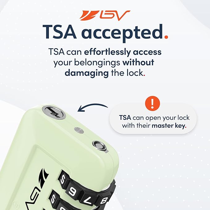 TSA Accepted Luggage Travel Lock, Set-Your-Own Combination Lock for School Gym Locker, Luggage Suitcase Baggage Locks, Filing Cabinets, Toolbox, Case (Mint Green, 4 Pack)