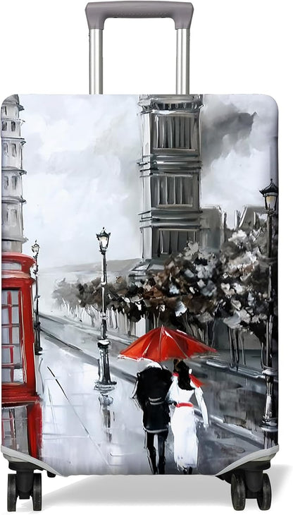 Travel Luggage Cover Suitcase Protector Fits 18-32 Inch Wheel Covers PatternedTravel Related Items Flower Luggage Protector Elastic XL