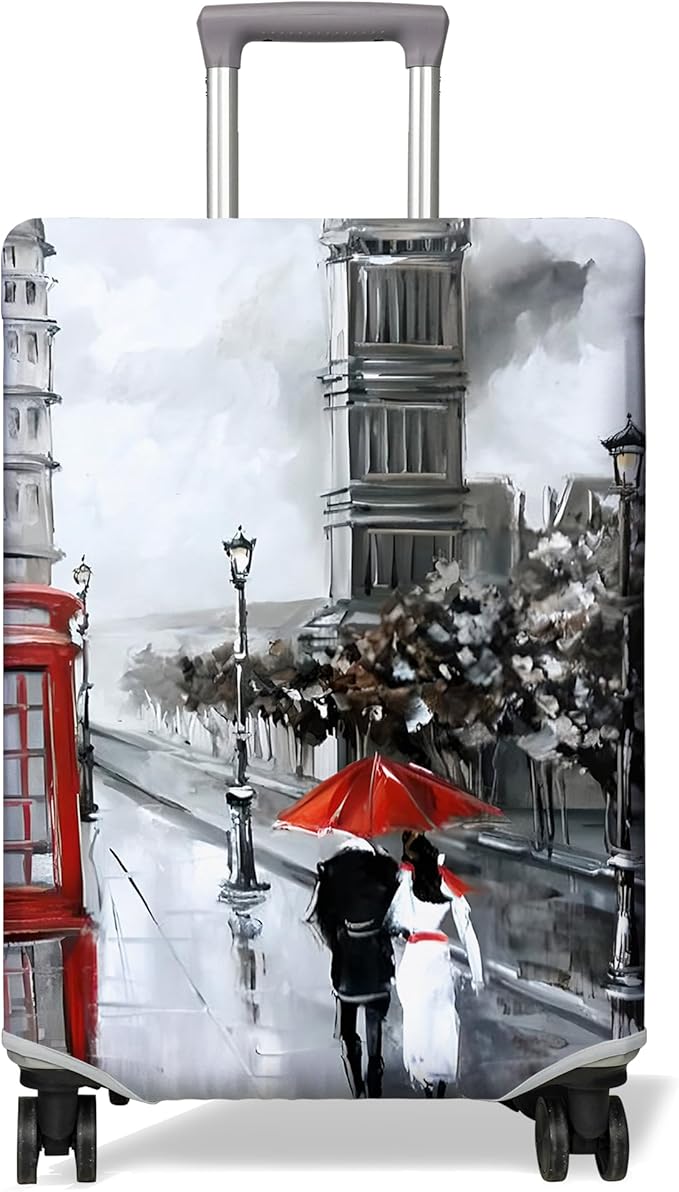 Travel Luggage Cover Suitcase Protector Fits 18-32 Inch Wheel Covers PatternedTravel Related Items Flower Luggage Protector Elastic S