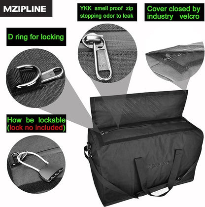 XL Large Duffle Bag-Smell Proof-Resistant Sport Gym Overnight Weekender Bag,Big Capacity Travel Duffel Holdall Bag With Carbon Lining (Black, Large)