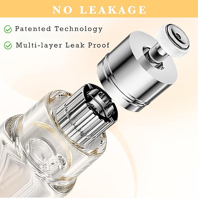 2PCS Perfume Travel Refillable Bottle, Bottom-Filling Fragrances Perfume Atomizer, Empty Mini Cologne Dispenser, Portable Sprayer Pocket Size for On the Go 5ml (Black & Gray)