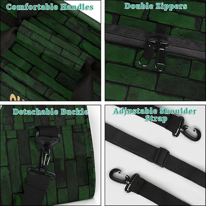 Personalized Duffel Bag for Kids Girls Boys, Scary Dinosaur Custom Name Gym Bag Overnight with Padded Handles Carry On Weekend Sports Travel Bag for School Practice Gymnastics Ballet