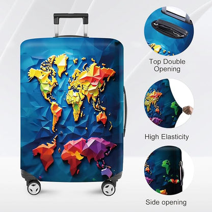 ANNA QUEEN Travel Luggage Cover Suitcase Protector Suitcase Cover Anti-Scratch,Stretchable Bag Cover Washable Durable Polyester